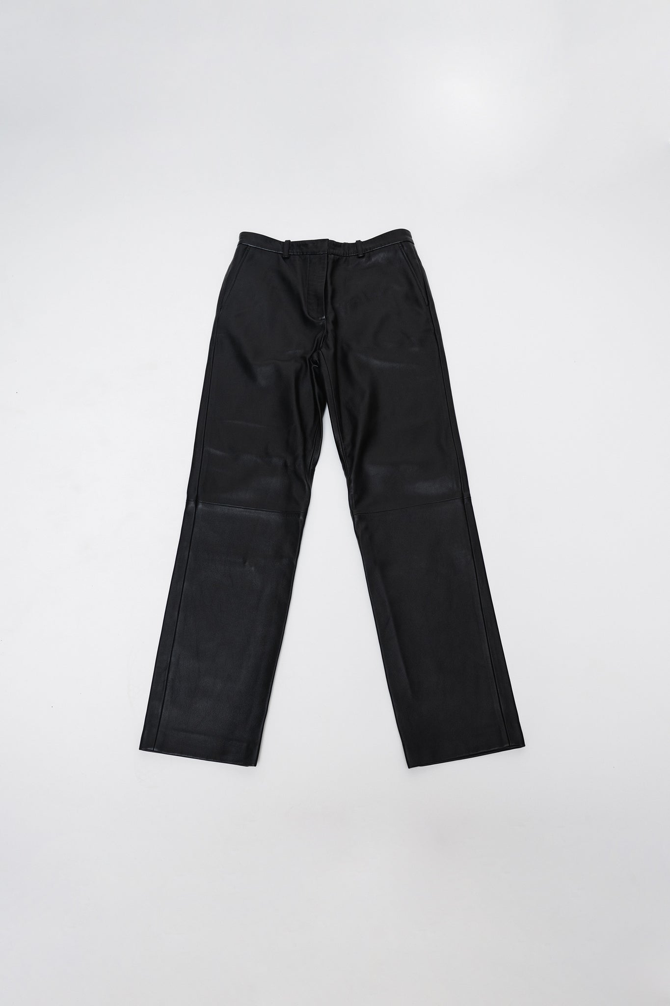 WOMENS OVERSIZED LEATHER TROUSERS