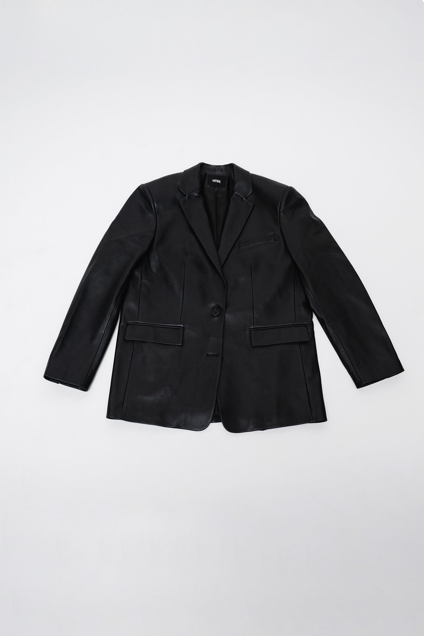 WOMENS OVERSIZED LEATHER BLAZER